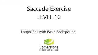 Vestibular amp Concussion Exercise  Saccade Level 10 [upl. by Gant741]