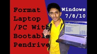 HP Laptop  PC Format Sandisk Bootable Pendrive in windows 7 [upl. by Aihset357]