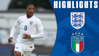 Hinds Double in 7 Goal Thriller  England U17 43 Italy U17  England U17 Highlights [upl. by Nanyt346]