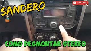 SANDERO  DESARMAR EQUIPO DE AUDIO LECTORA DE CD ATASCADA [upl. by Euhc]