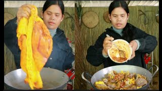 Chef Thea Cooking delicious yellow beef lungs [upl. by Aifos]