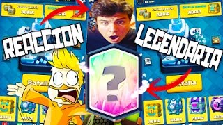 REACCION A MI PRIMERA LEGENDARIA EN 20 ABRIENDO COFRES EN CLASH ROYALE [upl. by Oigres]