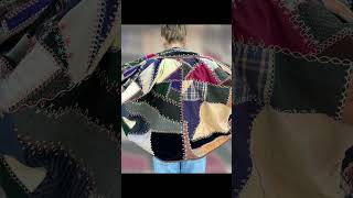 Patchwork Jacket Made From a Hand Stitched Vintage Quilt vintagestyle patchworkjacket [upl. by Htilil]