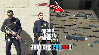 GTA 5  How To Join the Police Police Uniform Free Weapons amp more [upl. by Estrellita]