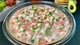 El mejor CEVICHE de Pescado Fácil Fresco y Delicioso ceviche [upl. by Ahsienel]