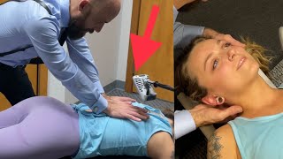 DEEP HUGE CRACKS IN EVERY PART OF HER SPINE ASMR Quiet Patient amp Pain Relief Chiropractic [upl. by Nnitsuj824]