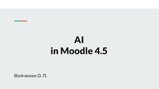 AI in Moodle 45 [upl. by Renwick]