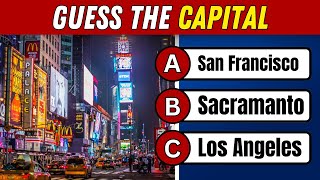 Guess the US State Capitals 🗽🤔  25 State Capitals Quiz [upl. by Nodal285]