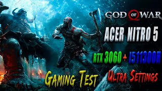 Acer Nitro 5 Rtx 3060Intel Core I5 11300HИгровой тестGaming Test God of WarУльтра настройки [upl. by Goldy716]