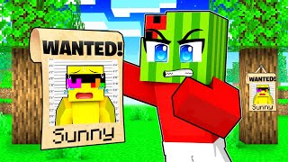 SUNNY is a WANTED Criminal in Minecraft [upl. by Enylhsa]