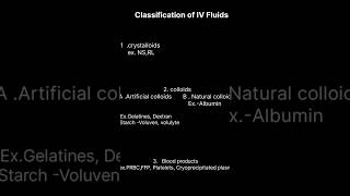 Types Of IV Fluids [upl. by Avehstab661]