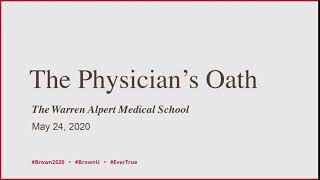 Medical School Virtual Degree Conferral Physician’s Oath [upl. by Acilejna]