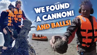 Abandoned CANNON found Mudlarking Plus a load of balls [upl. by Crompton]