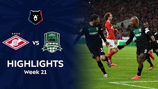 Highlights Spartak vs Krasnodar 01  RPL 201920 [upl. by Nacul]