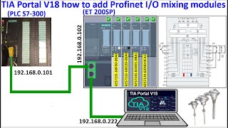 PLC S7300 connect with Profinet remote IO ET200SP step by step [upl. by Airt]