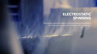 Nanofiber production technology  Electrostatic spinning [upl. by Adnaram]