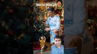 Santa Messi gifts Ronaldo a World Cup😍🎄 [upl. by Enicul972]