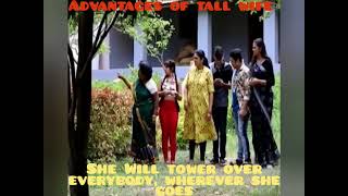 Advantages of a Tall wife 🙄  tallwoman tallwomen tallwomanvideos indiantallwomen tallgirl [upl. by Airda597]