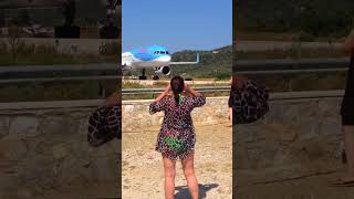 THOMSON Boeing 757 under hot sun 🌞 at skiathos jetblast skiathoslandings skiathos [upl. by Ramej]