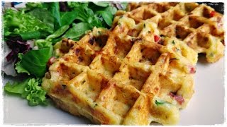 herzhafte bunte KARTOFFELWAFFELN  einfach schnell und lecker  enthält Werbung [upl. by Aldwon147]