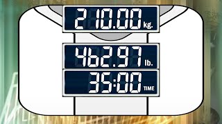 BCG 35 Minutes Stopwatch 210 kg  46297 lb Weight Scale Remix Wii Party Face Flip Theme [upl. by Notxap]