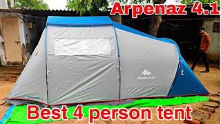 Set Up Arpenaz family 41 tent  Best Tent For Camping   By QUECHUA  Decathlon  HINDI [upl. by Neerak]