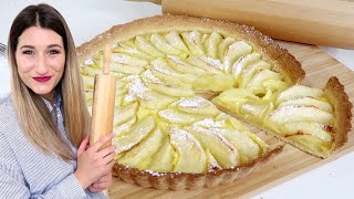 BESTE APFELTARTE der WELT ohne Boden vorbacken 🇫🇷 Französisches Rezept  Tarte aux Pommes 🍎 [upl. by Aholla]