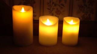 Comparison of Luminara Dancing Flame and Glow Dancers candles [upl. by Ahsino]