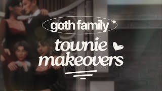 Townie Makeovers  The Goth Family ♡ [upl. by Narruc]