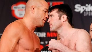 Tito Ortiz vs Chael Sonnen Bellator 170 WeighIn Staredown [upl. by Ellainad]