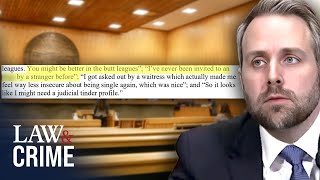 Textbook Sexual Harassment Judge Quits After Sexts with Law Clerk Are Exposed [upl. by Aivyls]