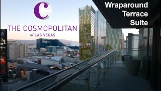 Cosmopolitan Las Vegas Wraparound Terrace Suite Fountain View Review [upl. by Nayarb97]