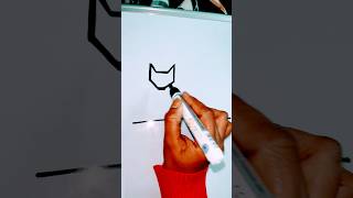 Geometrical shapes cat drawing howtodraw kidsdrawing shorts PalakEducationArts [upl. by Scharf763]