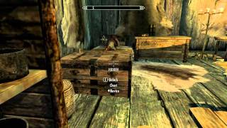 Skyrim Stealing from the riverwood trader [upl. by Attehcram]