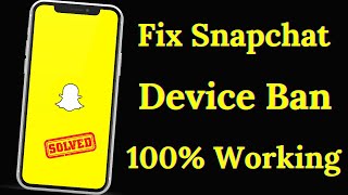 Snapchat Device Ban Fix 2024 iPhone [upl. by Aralc]