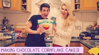 Making Chocolate Cornflake Cakes  RobynCaitlin [upl. by Tronna]