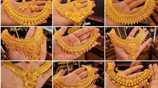 👌😍 bridal gold necklace collection latest gold necklace design 2024 gold necklace jewellery [upl. by Acino796]