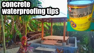 Paano mag waterproof  concrete fishpond [upl. by Eclud832]