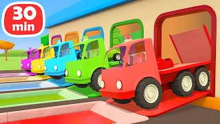 Car cartoons for kids Helper cars cartoon full episodes Learn colors amp Car cartoon for kids [upl. by Ylrbmik580]