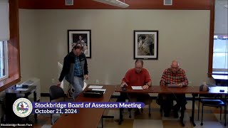 Stockbridge Board of Assessors Meeting October 21 2024 [upl. by Hobbs307]