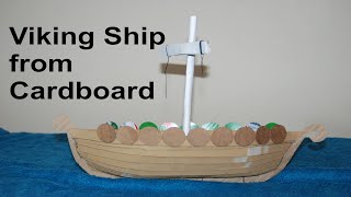 How to make a cardboard Viking Ship at Home [upl. by Llenrod864]