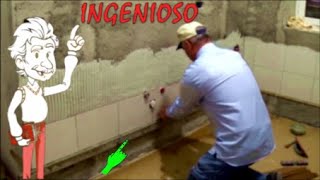 Poner cerámicos en cocina y baño Colocar CERÁMICA en pared [upl. by Rahel]