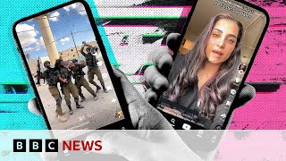 The IsraelGaza battles raging on TikTok and X  BBC News [upl. by Babcock]