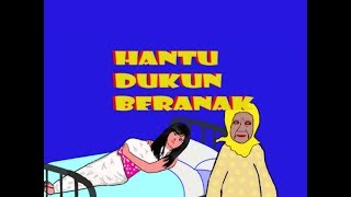 film kartun hantu  hantu dukun beranak hantu seram menakutkan  funny cartoon [upl. by Zelde]