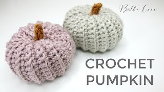 CROCHET HOW TO CROCHET A PUMPKIN  Bella Coco Crochet [upl. by Deirdra]