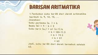 Tugas Matematika Barisan Aritmatika dan Barisan Geometri Kelompok 2 X TOI 1 [upl. by Henrietta]