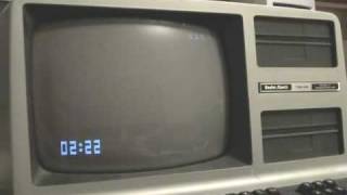 1980 Radio Shack Tandy TRS80 Model III Running a Simple Graphical Clock [upl. by Piper]