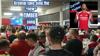 Arsenal fans sing NEW JURRIEN TIMBER SONG  Aaron Ramsdale reception  Havertz amp Martinelli songs [upl. by Tiphanie3]