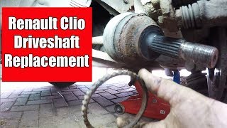 Renault Clio 1 2 16v 2004 Drive Shaft Replacement And ABS Reluctor Ring [upl. by Zillah694]