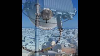 Installation dun lien microwave  faisceaux hertziens avec antenne de diametre 03 m et 38 GHZ [upl. by Tilagram272]